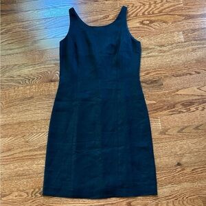 NWOT black sleeveless sheath linen dress from Bloomingdale’s.